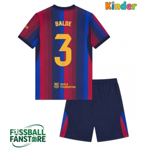 Barcelona Alejandro Balde #3 Replik Heimtrikot Kinder 2026-27 Kurzarm (+ Kurze Hosen)